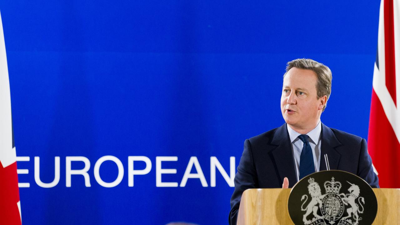 Konservative David Cameron var den premiärminister som initierade brexitomröstningen i ett tal 2013. Arkivbild.