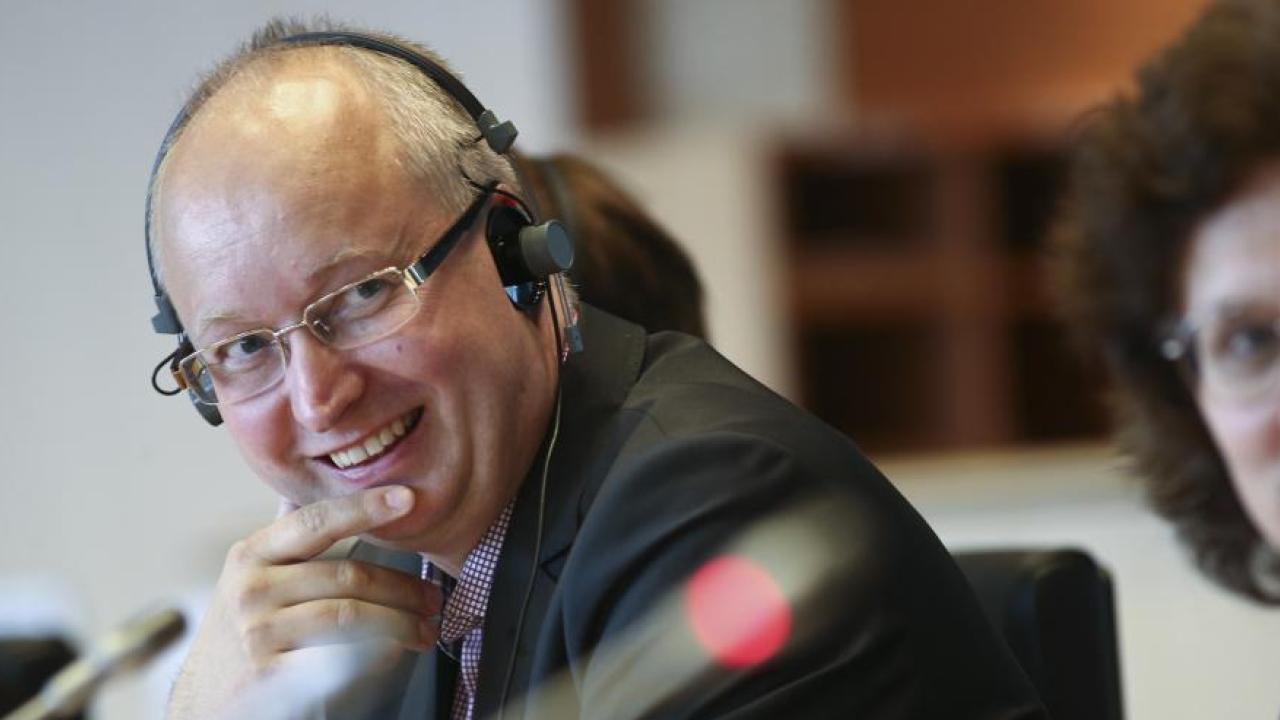 Mikael Gustafsson i EU-parlamentet. Arkivbild.