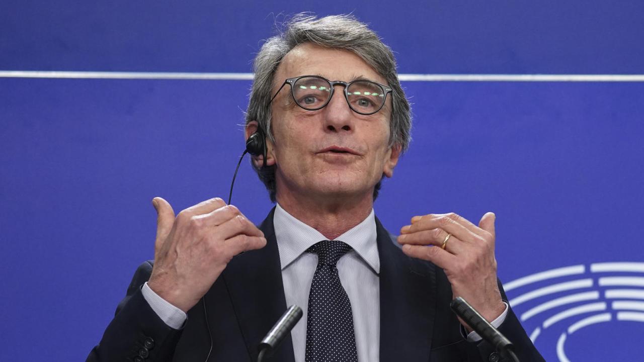 EU-parlamentets talman David Sassoli är en italiensk socialdemokrat. Arkivbild.