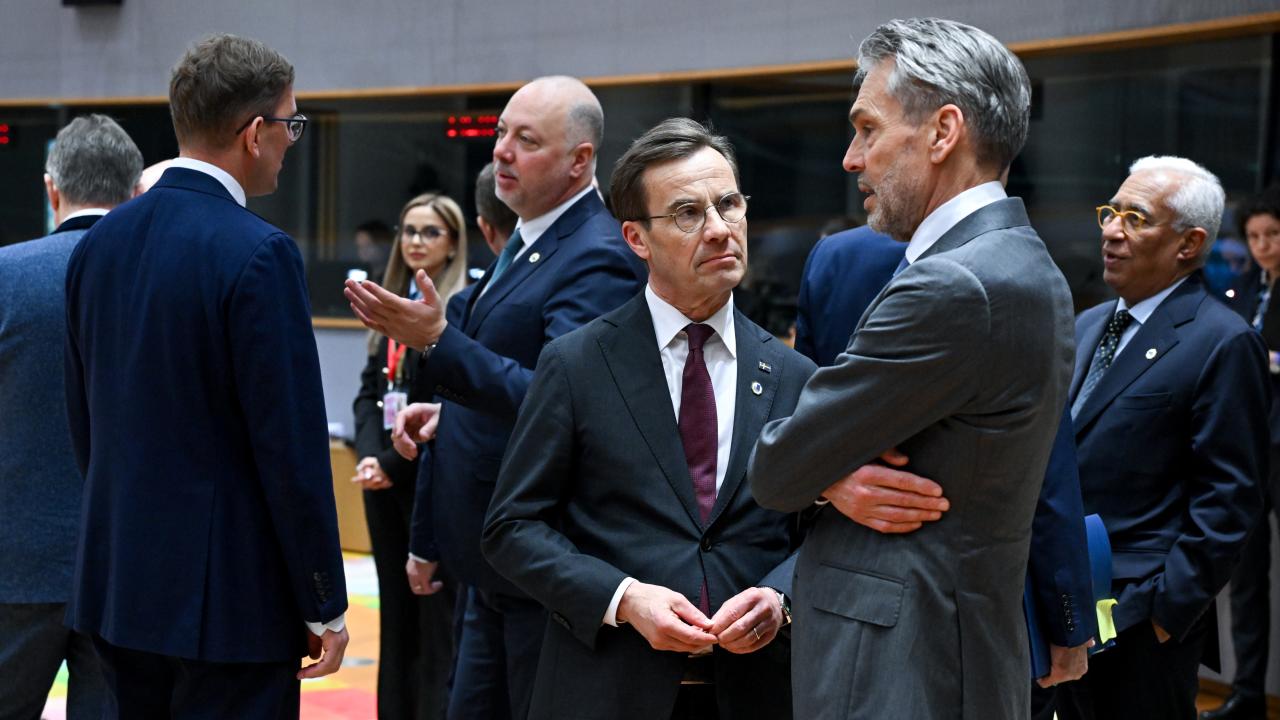 Statsminister Ulf Kristersson (M) företräder Sverige under EU-toppmötet. Arkivbild.