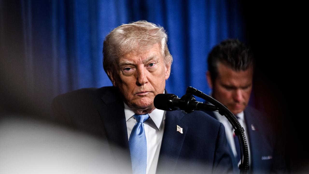 USA:s president Donald Trump säger sig stå ovanför internationell rätt. Arkivbild.