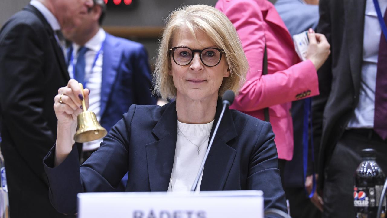 Sveriges finansminister Elisabeth Svantesson ledde mötet med EU-ländernas finansministrar då de röstade om huruvida kommissionen bör få ansvarsfrihet för 2021 års budget. 