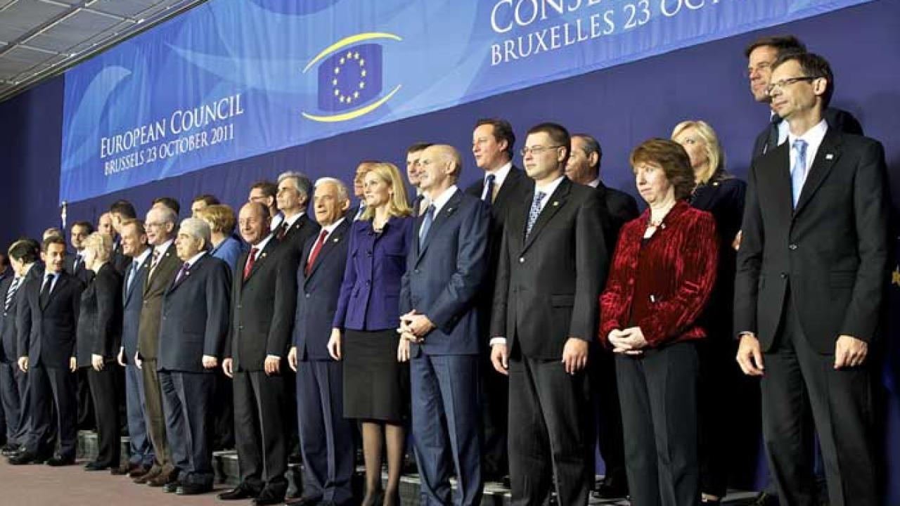 EU-ländernas stats- och regeringschefer vid Europeiska rådet. Arkvibild.