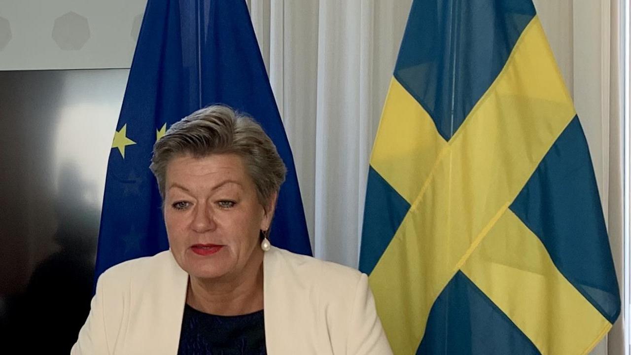 Föreslagen EU-kommissionär Ylva Johansson (S) i Bryssel 10 september 2019.