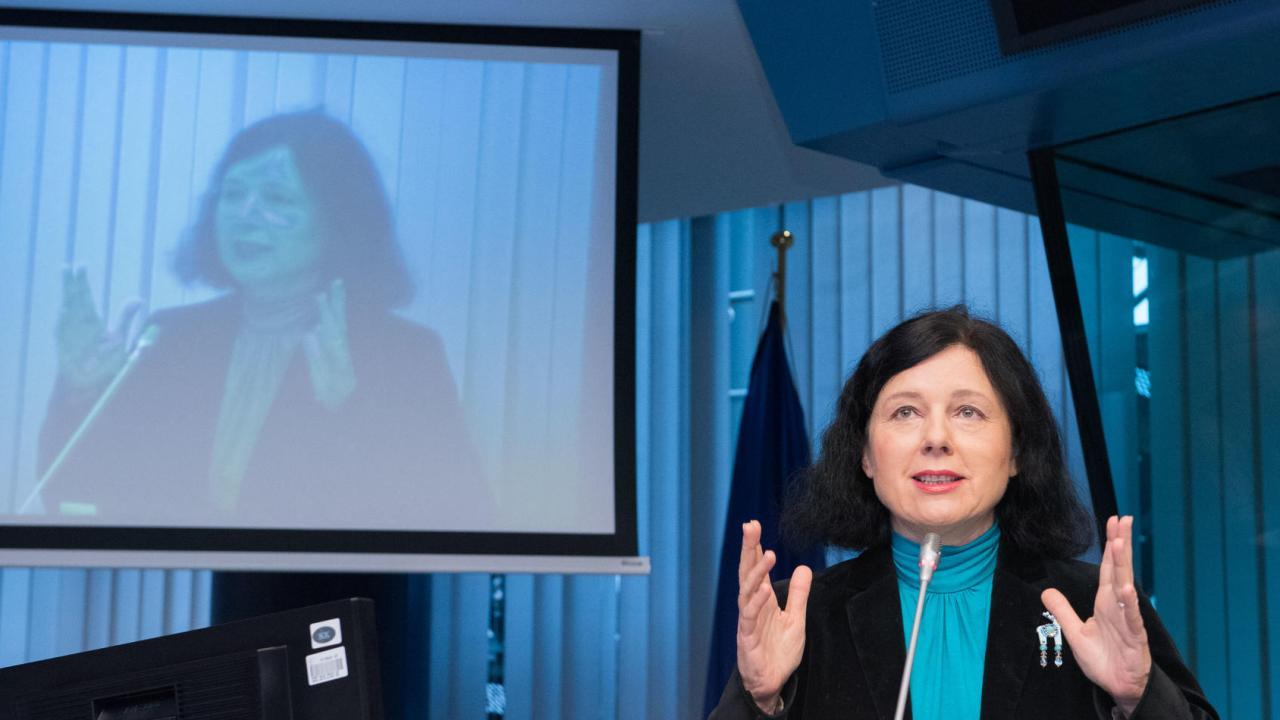 EU:s rättighetskommissionär Věra Jourová. Arkivbild.