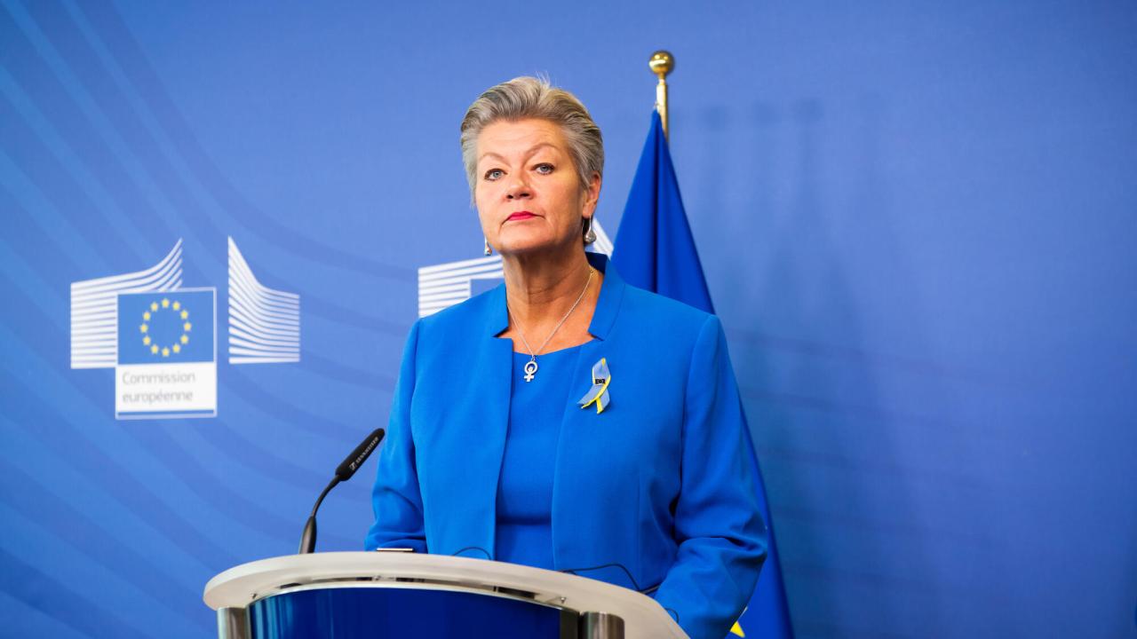 EU:s migrations- och inrikeskommissionär Ylva Johansson. Arkivbild.
