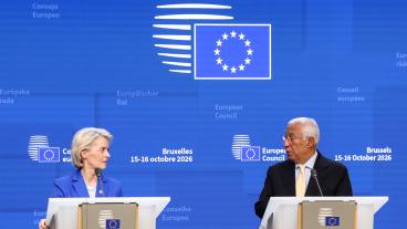 EU-kommissionens ordförande Ursula von der Leyen och Europeiska rådets ordförande António Costa efter förra veckans EU-toppmöte.