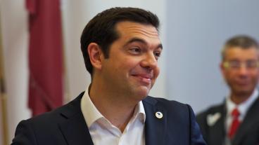 Den grekiske premiärministern Alexis Tsipras efter tisdagens eurotoppmöte. Arkivbild.