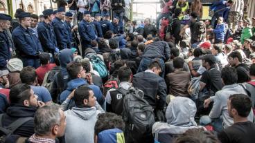 Flyktingar i Ungern. Foto: Fotomovimiento