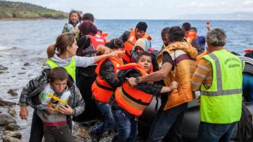 Flyktingar anländer Grekland. CAFOD Photo Library