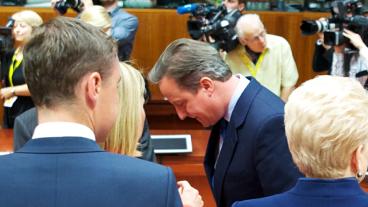 Storbritanniens avgående premiärminister David Cameron under tisdagens EU-toppmöte. Arkivbild.