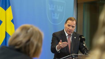 Stefan Löfven efter EU-toppmötet där han betonade att EU ska undvika protektionism.