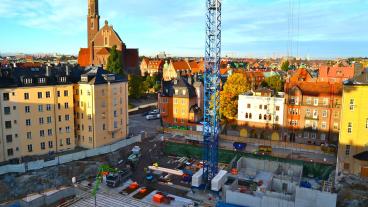 Bostadsbyggande är en del av regeringens plan för coronafondspengarna. Arkivbild (Stockholm).