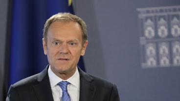 Europeiska rådets ordförande Donald Tusk lägger fram sitt förslag på förhandlingsriktlinjer.