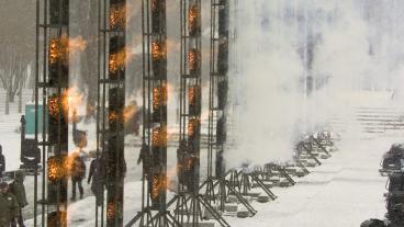 Minnesceremoni till minne av offren vid koncentrationslägret i Auschwitz-Birkenau. Arkivbild.