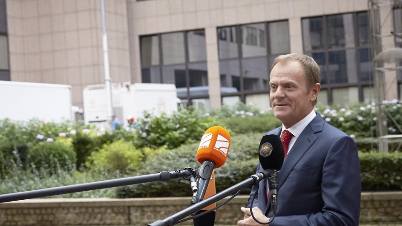 Europeiska rådets ordförande Donald Tusk leder onsdagens toppmöte. Arkivbild.