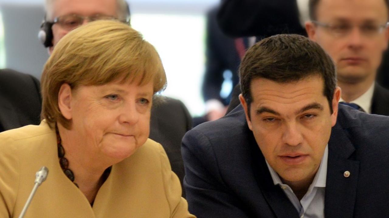Tysklands förbundskansler Angela Merkel och Greklands premiärminister Alexis Tsipras. Arkivbild.