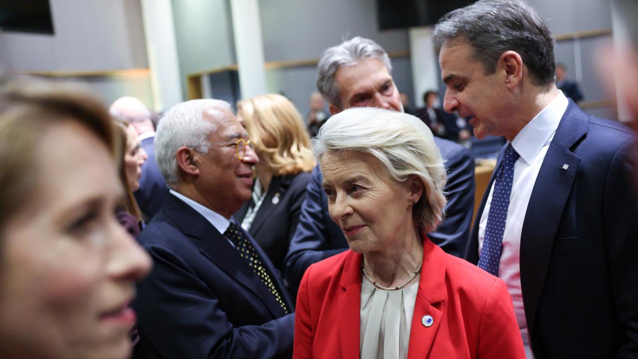 EU-kommissionens ordförande Ursula von der Leyen under torsdagens informella EU-toppmöte.