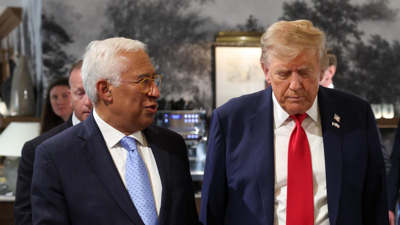 Europeiska rådets ordförande António Costa under ett tidigare möte med USA:s president Donald Trump. Arkivbild.