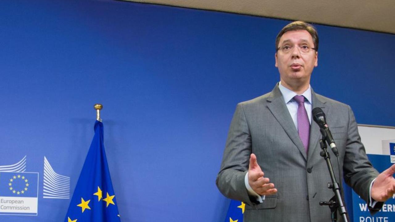 Serbiens premiärminister Aleksandar Vučić. Arkivbild.