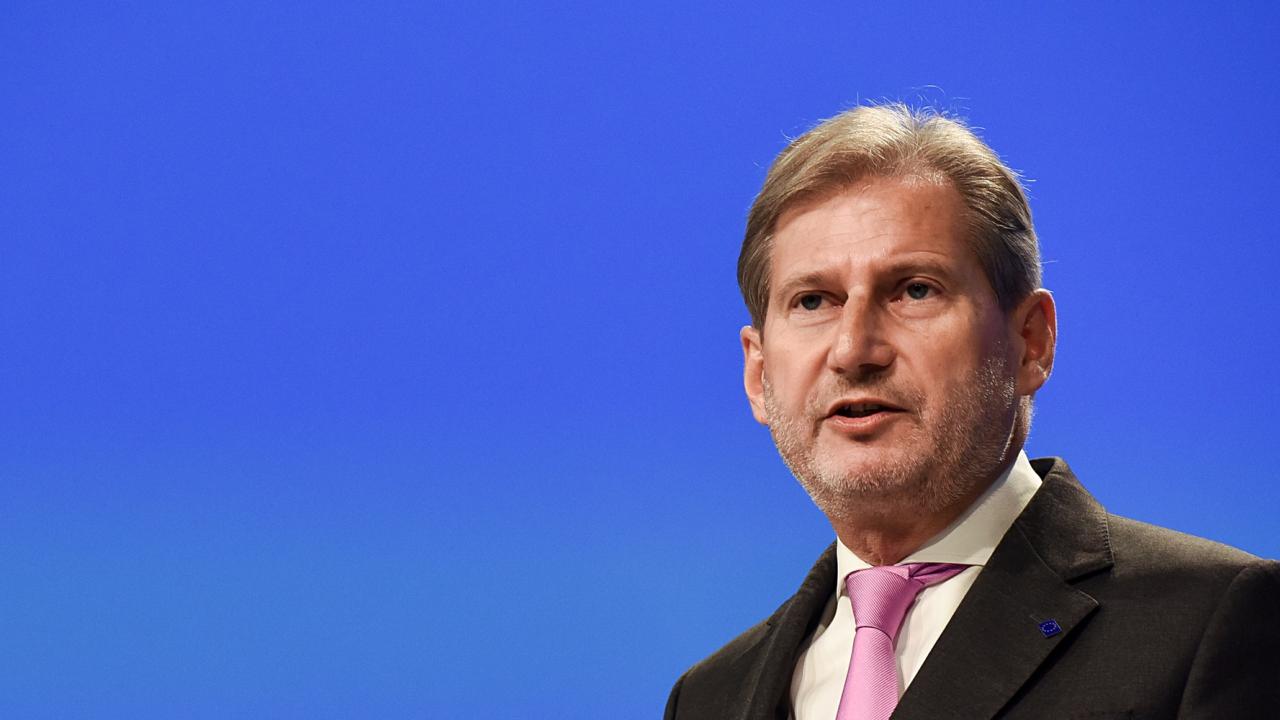 EU:s grannskapskommissionär Johannes Hahn, en österrikisk kristdemokrat.