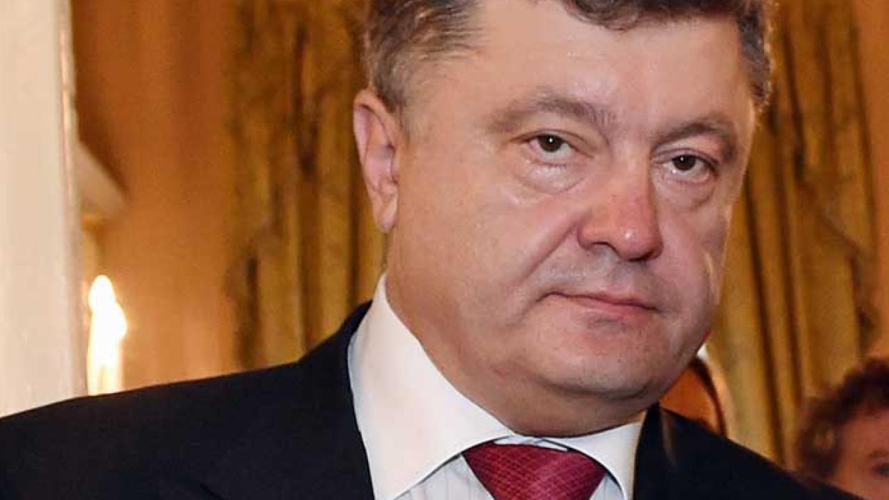 Det ukrainska parlamentvalet 26 oktober blev som väntat en framgång för bland andra president Porosjenko block. Arkivbild.