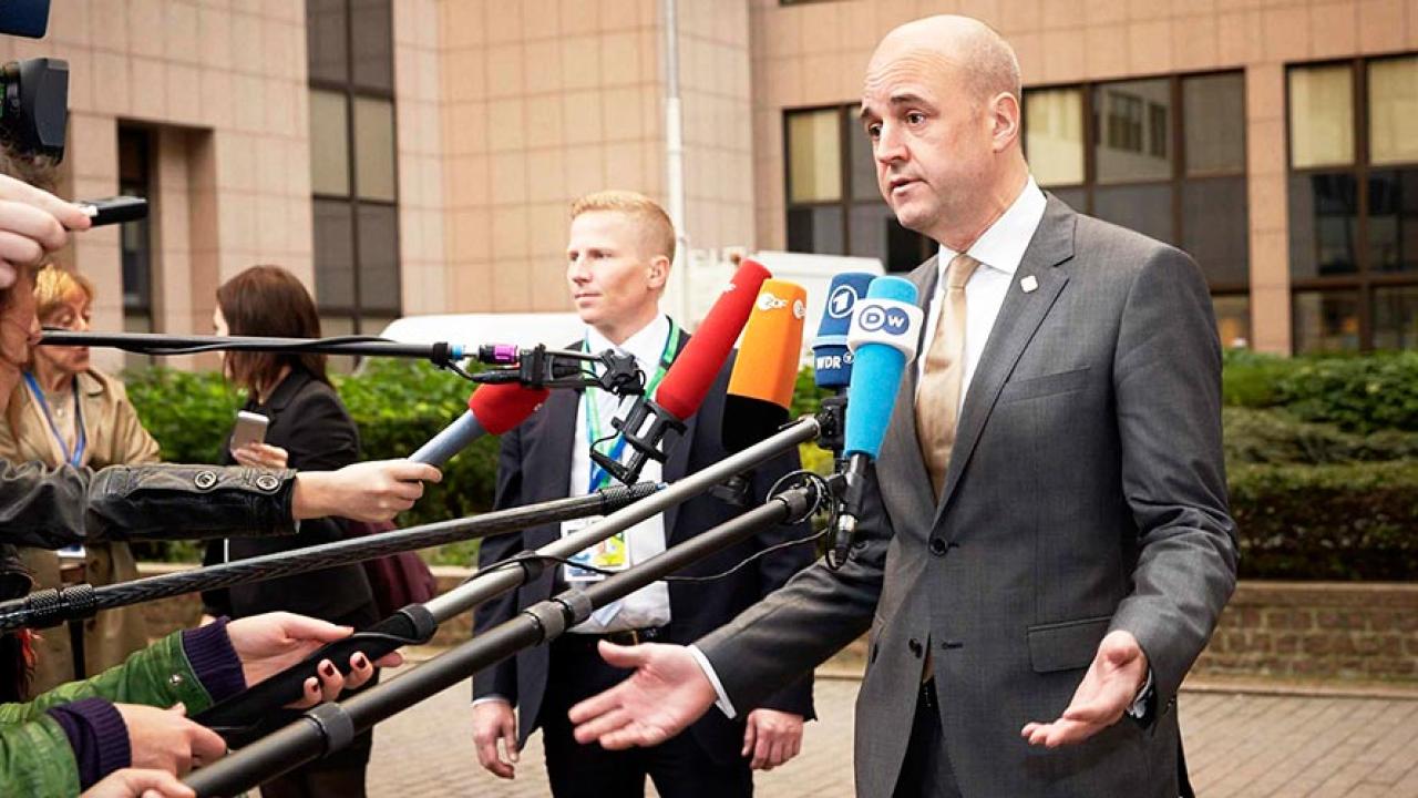 Statsminister Fredrik Reinfeldt . Arkivbild.