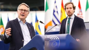 Johan Danielsson och Borja Giménez Larraz i Europaparlamentet