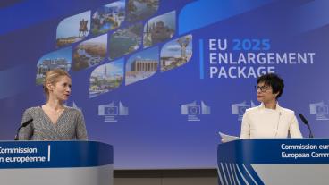 EU:s utrikesrepresentant Kaja Kallas och utvidgningskommissionär Marta Kos. 