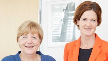 Angela Merkel och Anna Kinberg Batra mötes i Berlin på måndagen,