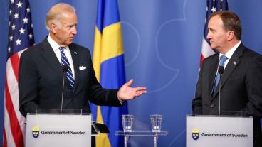 USA:s vicepresident Joe Biden och statsminister Stefan Löfven (S) mötes i Stockholm på torsdagen.
