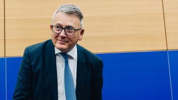 EU:s sysselsättningskommissionär Nicolas Schmit, en socialdemokratisk luxemburgare. Arkivbild.