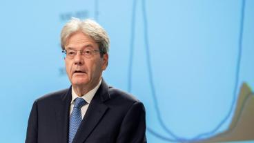 EU:s ekonomikommissionär, den italienske socialdemokraten Paolo Gentiloni.