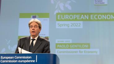 EU:s ekonomikommissionär Paolo Gentiloni. 