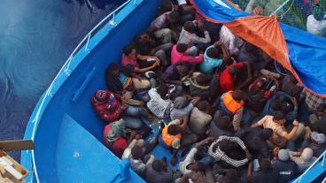 107 500 flyktingar försökte under juli ta sig över gränsen till EU. Arkivbild.