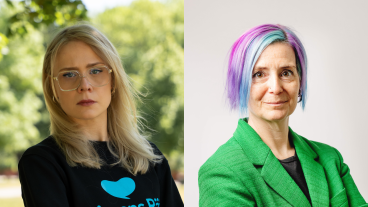 Två av debattörerna: Tina Hogevik, Djurens Rätt, och Åsa Hagelstedt, Djurskyddet Sverige.
